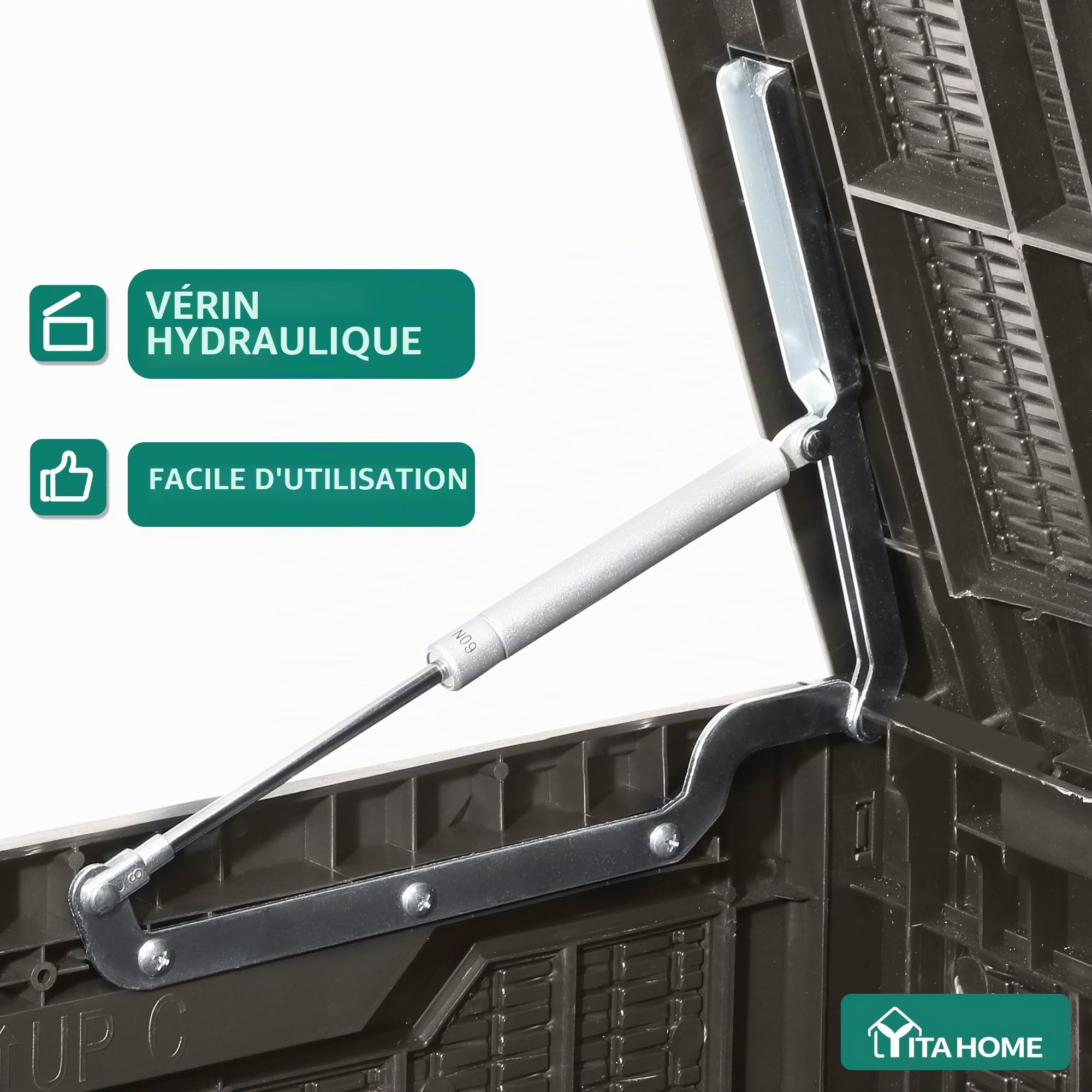 YITAHOME boîte de pont, Marron Clair, 47.6" L x 21.2" W x 24.8" H