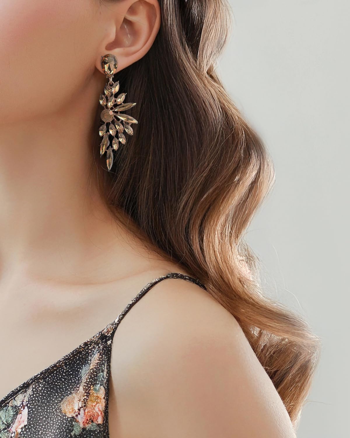 Elegant Chandelier Big Earrings for Women Evening Wear Formal Style Bridal Dangle Earring for Prom Wedding Party - Image 2