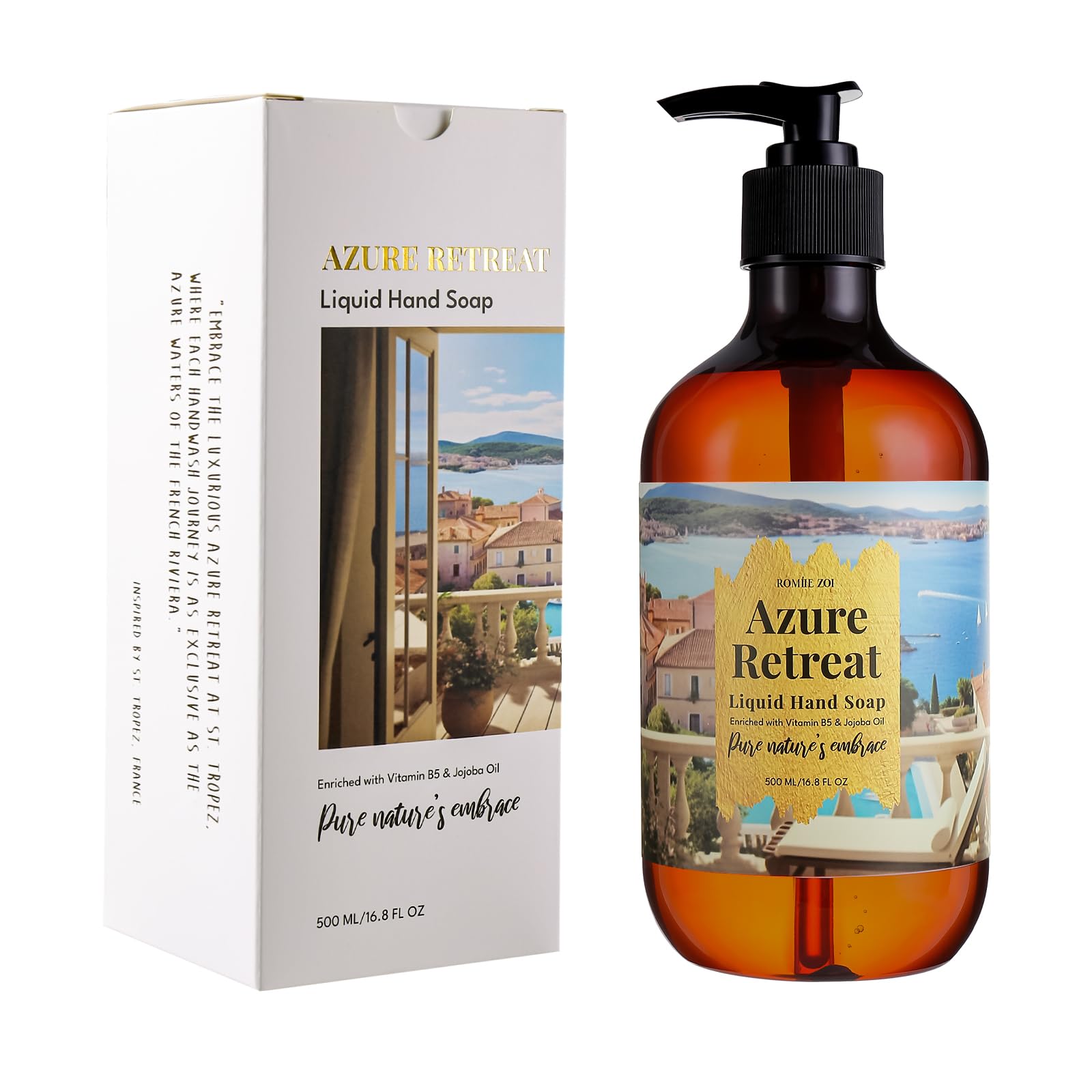 St. Tropez Azure Retreat Liquid Hand Soap - Isle Embrace Fragrance, 500ml (16.8 fl oz)