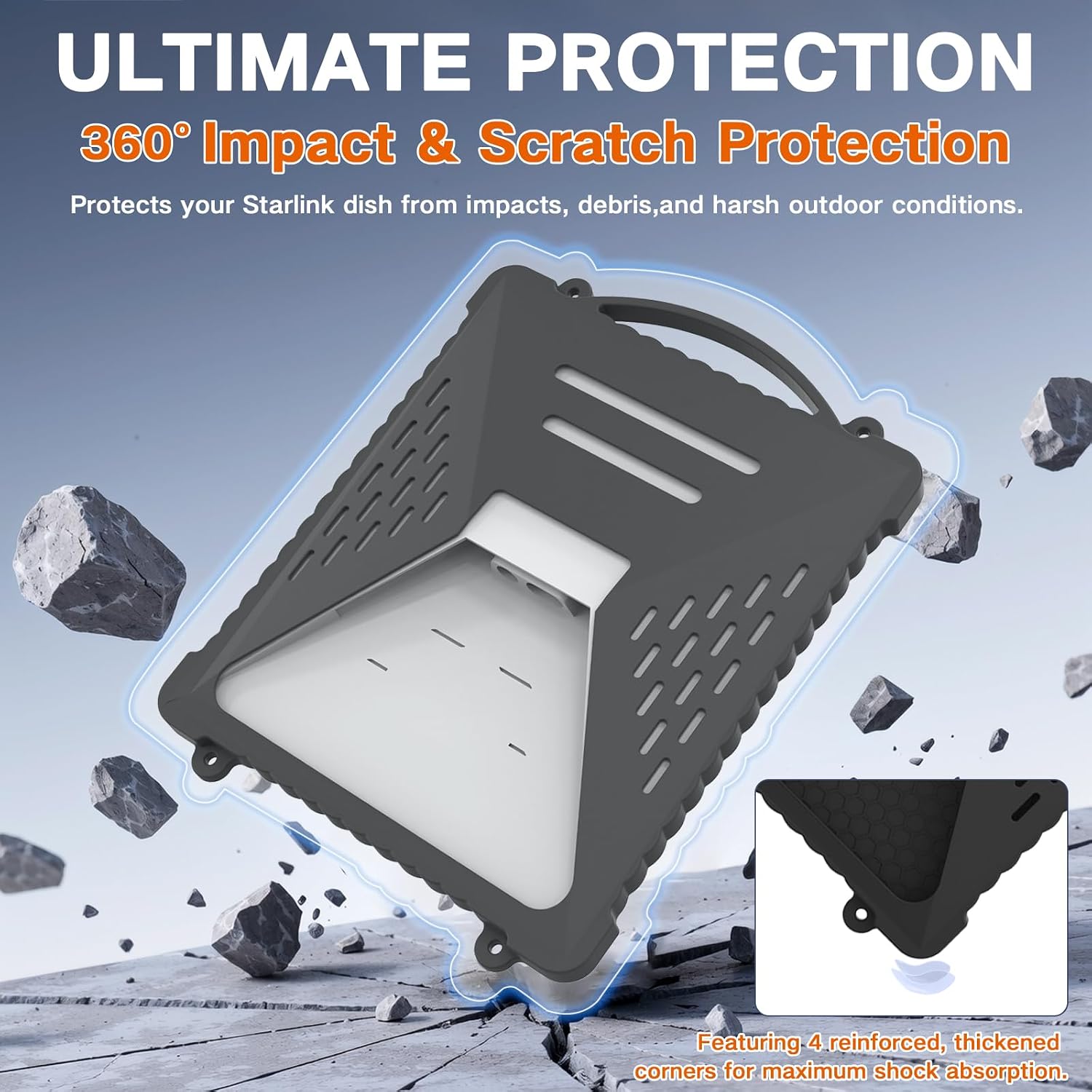 Protective Case for Starlink Mini Silicone Cover Full Wrap Outdoor RV Use |