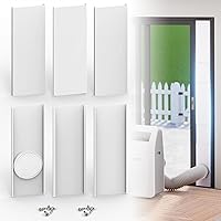 Vista 1 de Kit de ventilación de aire acondicionado portátil para puerta corrediza, paquete de 6 placas ajustables para balcón, hasta 90 pulgadas, apto
