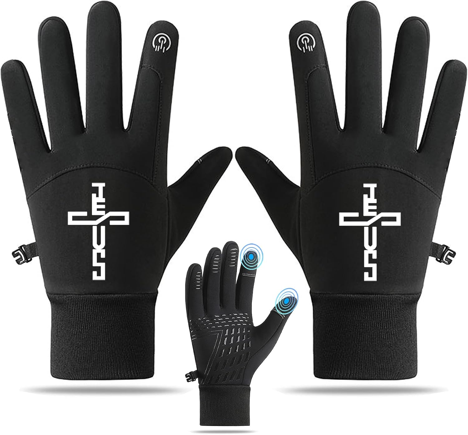 Winter Gloves, Glove for Men Women, Upgraded Touch Screen Texting Warm Running Knit Lining Cold Weather Gloves