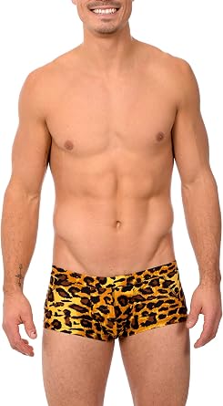 Gary Majdell Sport Mens Competition Style Boxer Brief Swimsuit with Front Pouch