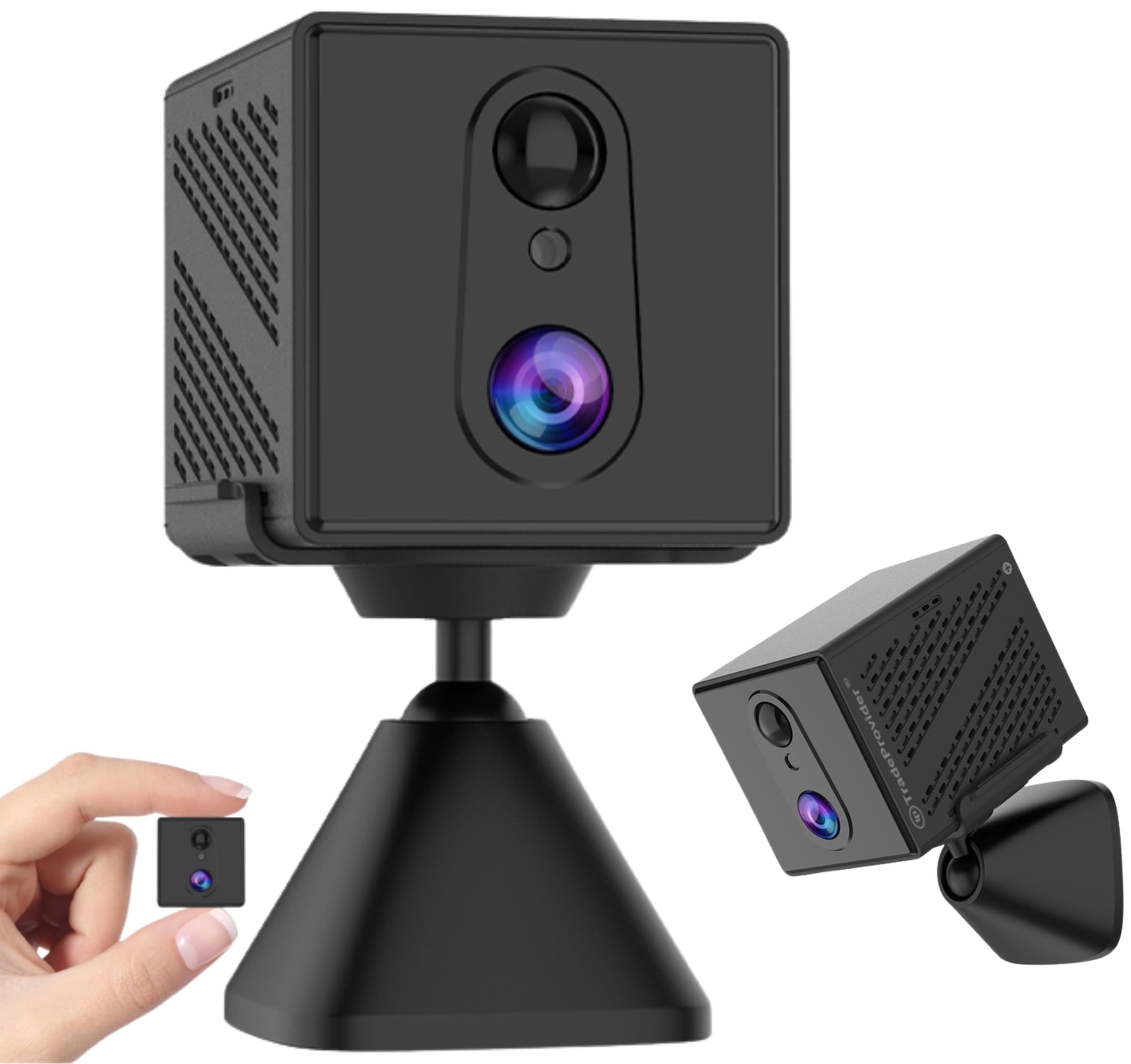 Caméra de sécurité WiFi sans fil avec détection humanoïde AI et vision nocturne TradeProvider 1080p