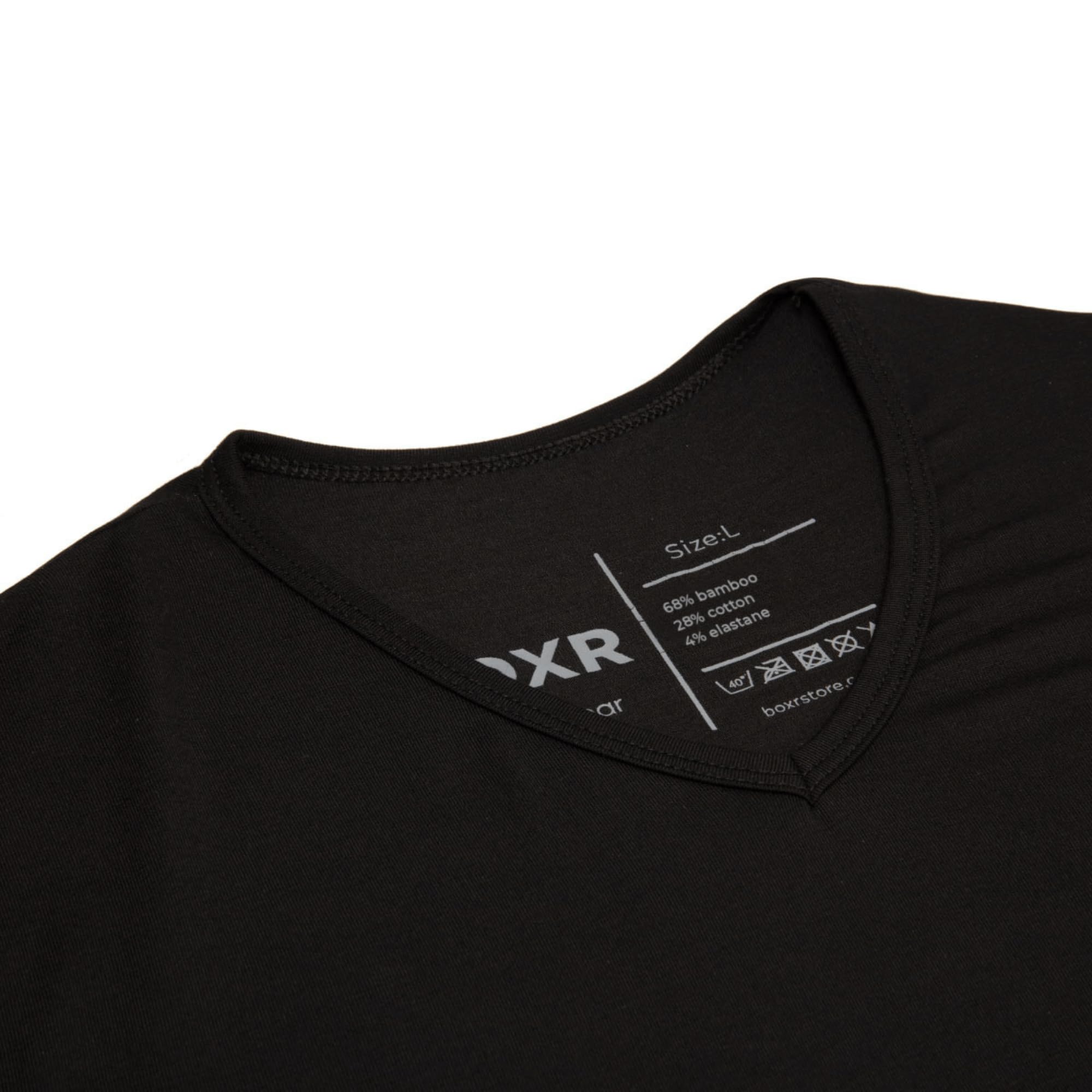 BOXR Unterhemd Herren V-Ausschnitt 2er-Pack – Basic T-Shirt Slim Fit aus Bambus – Atmungsaktiv, Bequem & Weich - Herren Unterwäsche Perfekt für Alltag, Business & Freizeit