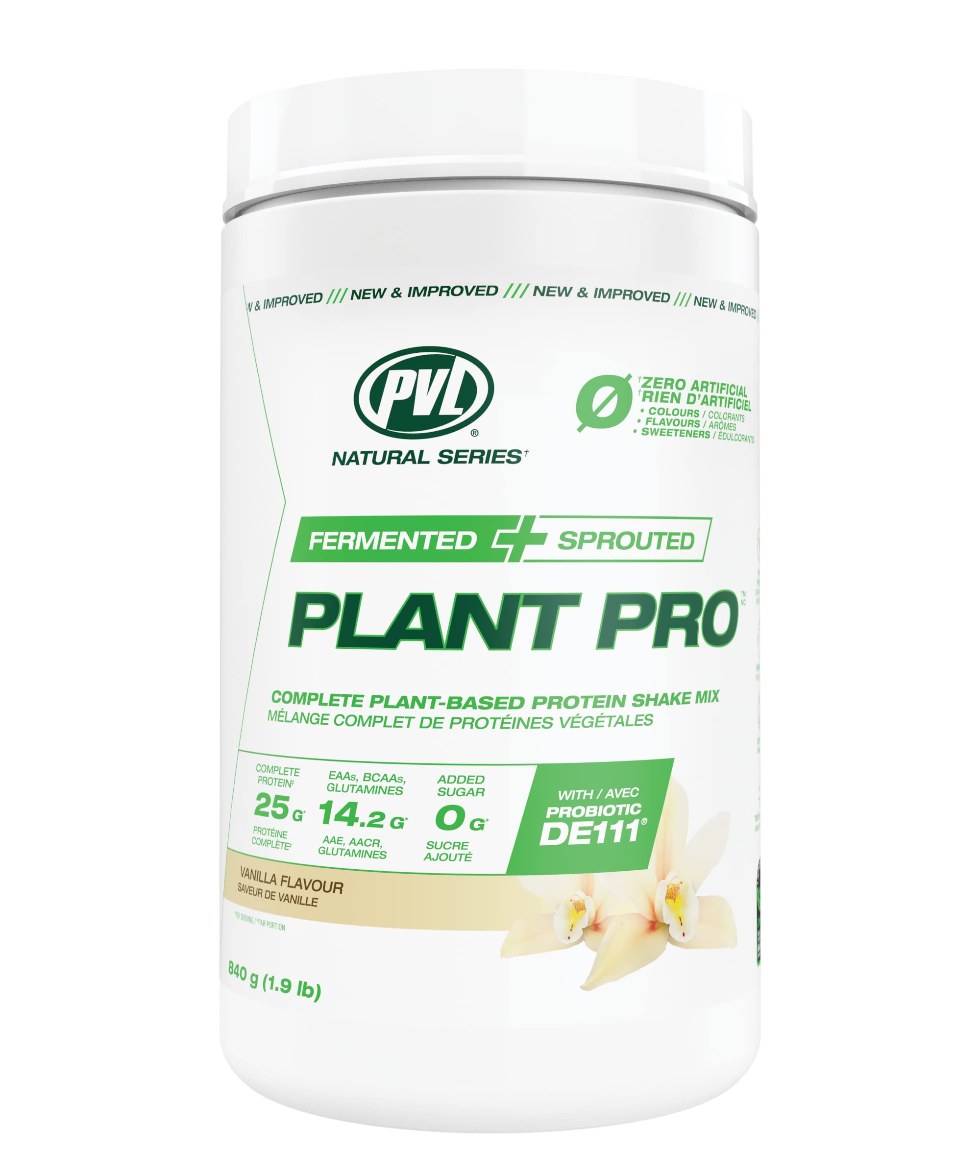 PVL Plant Pro – High-Protein Plant-Based Fermented and Sprouted Vegan Protein Shake Mix with Added Enzymes (Vanilla