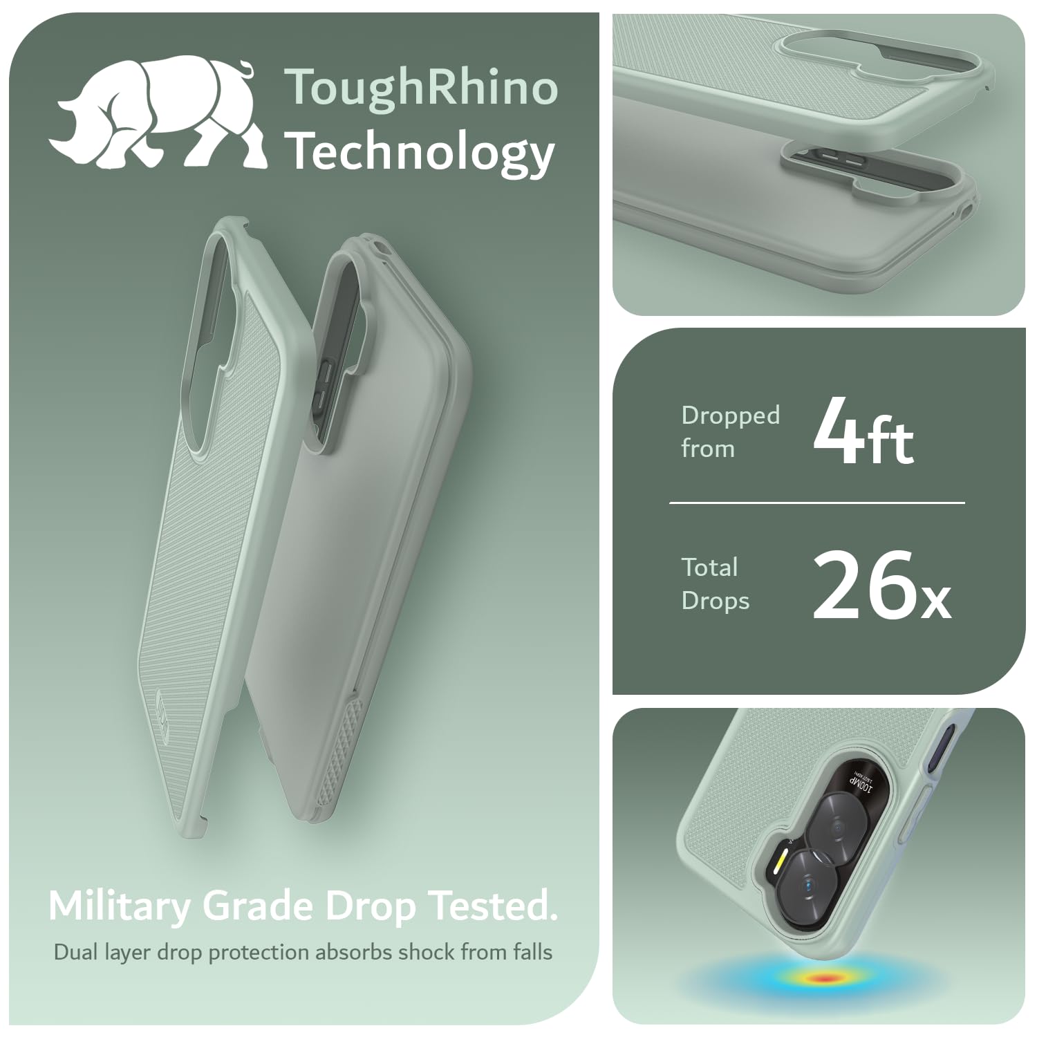 TUDIA DualShield Grip - Funda compatible con Honor Magic 6 Lite 5G (2024) / Honor