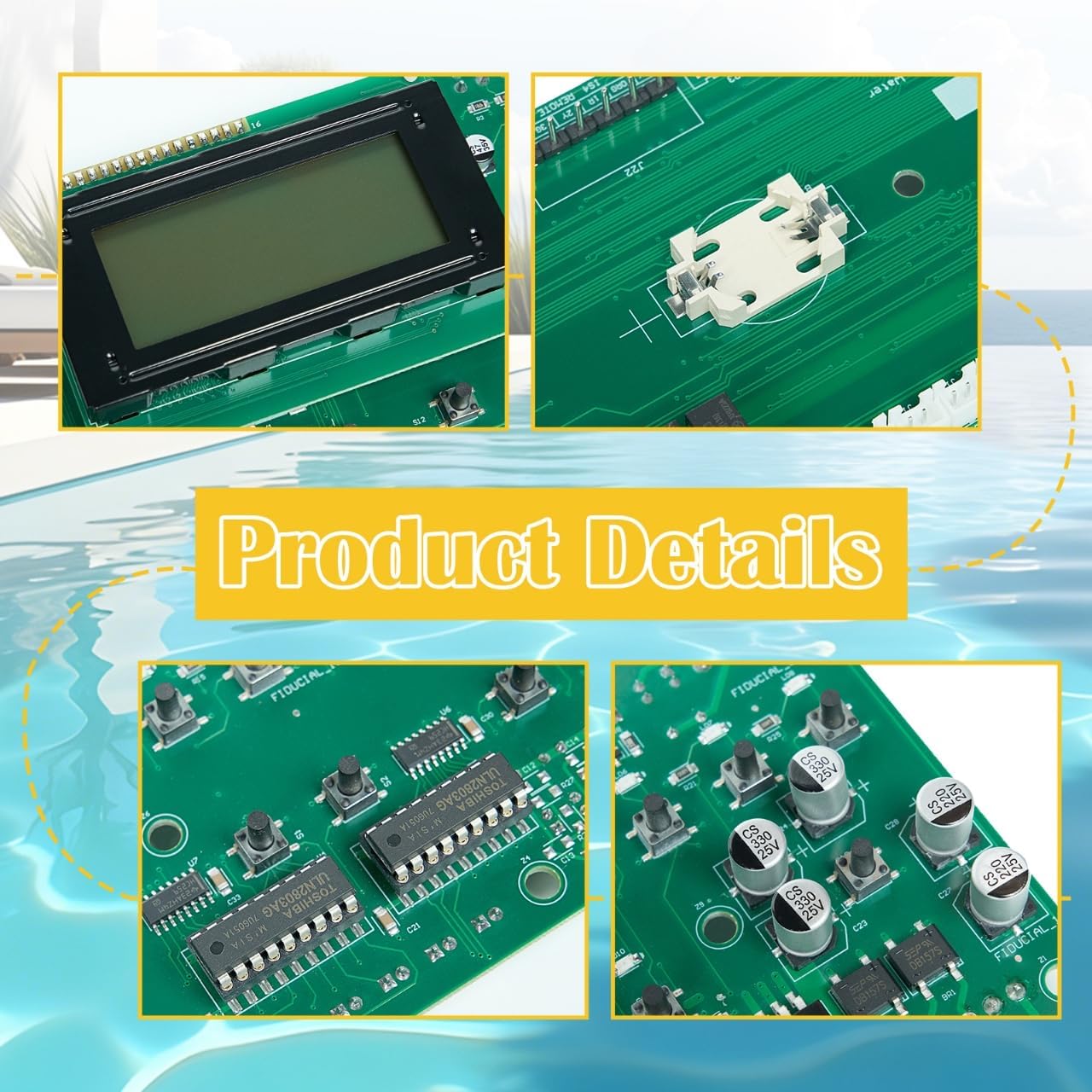 520657 8 Auxiliary UOC Motherboard Compatible with Pentair EasyTouch Series Pool and Spa Automatic Control Systems