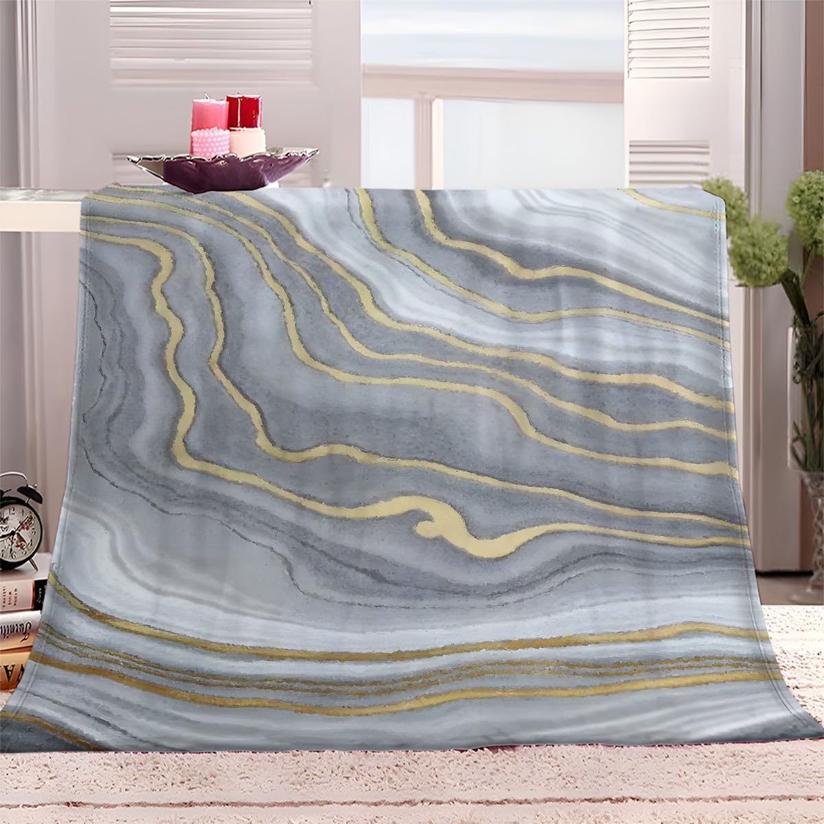 Plaid Polaire et Confortable pour Soirée Canapé - Couverture 130x150