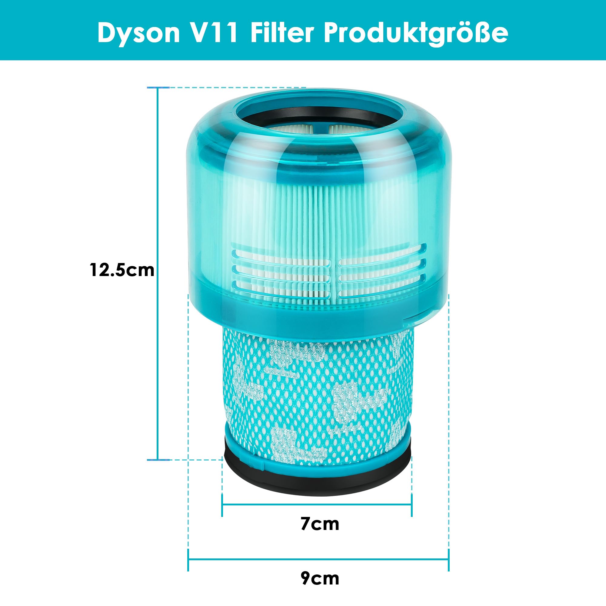 Image secondaire de Filtre de Rechange pour Aspirateur Dyson V11 et V15 avec Brosse 2-en-1 - Vert