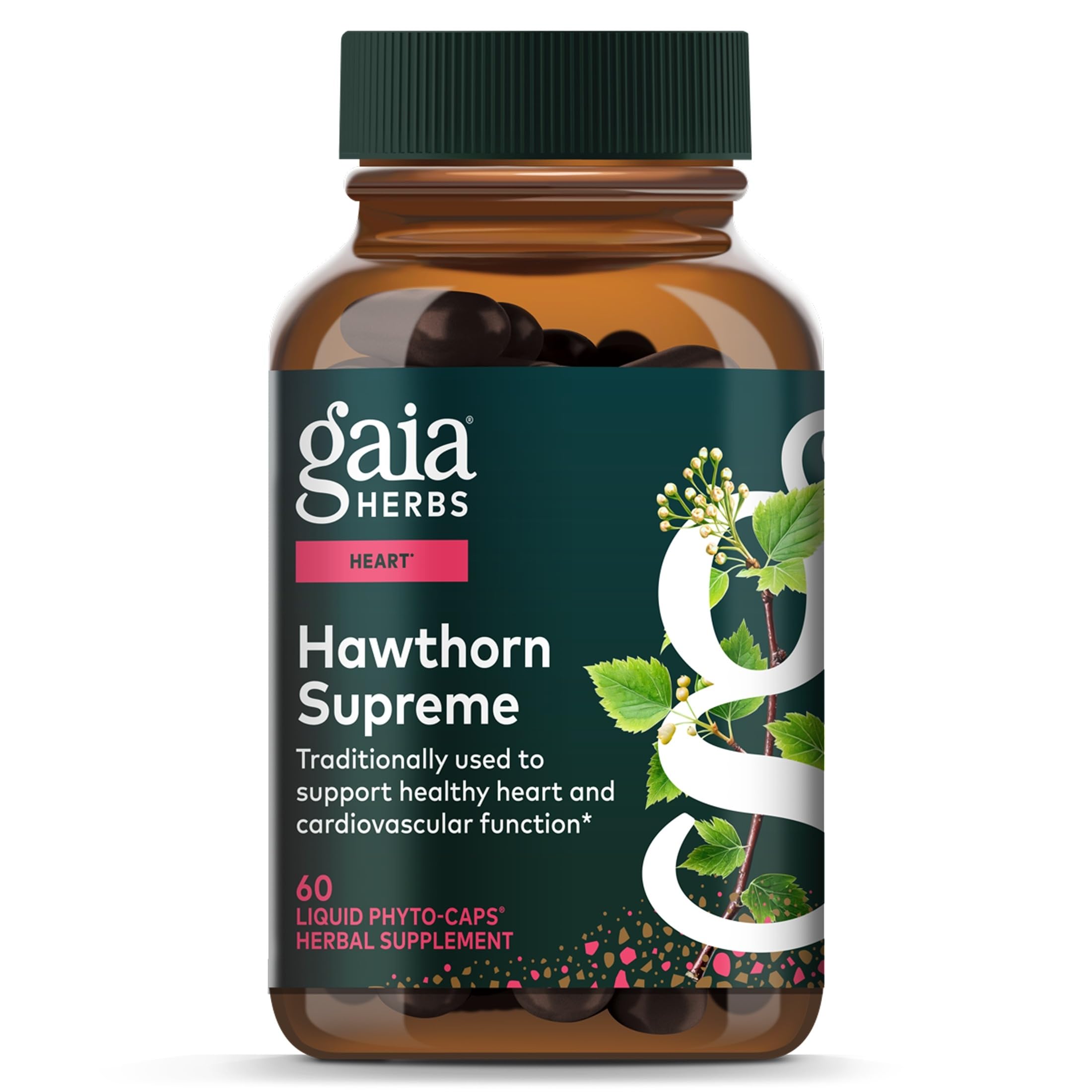Gaia Herbs Hawthorn Supreme, 60 Vegan Capsules, 60 Servings 60 Count (Pack of 1)