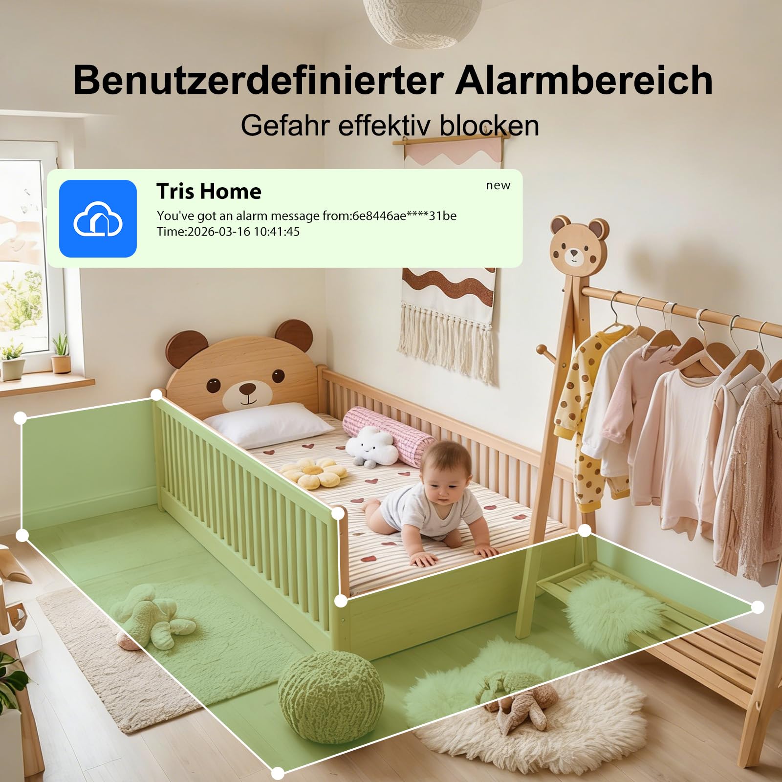 2K Überwachungskamera Innen, 2.4/5Ghz WLAN Kamera Überwachung | 360 Grad Kamera mit Nachtsicht, Bewegungserkennung, Auto-Tracking, Privatmodus, Nachtlichtfunktion für Baby Monitor