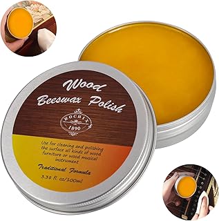 Wood Beeswax Furniture Polish Traditional Beeswax Polish for Wood Furniture, Floors,Wood Doors, Tables, Chairs to Protect & Care,3.38 fl.oz/100ml