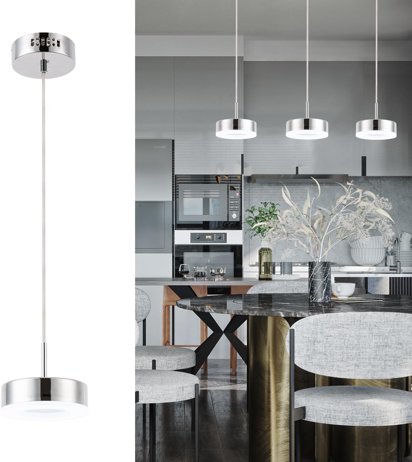 Modern LED Pendant Light 6.29” Mini 12W LED Pendant Lighting Fixture