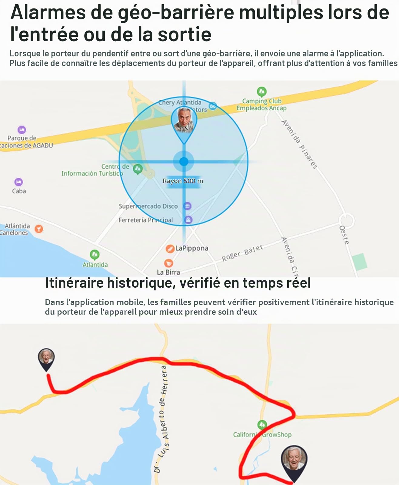Dispositif de suivi GPS pour personnes âgées avec bouton d'urgence SOS, localisation de sonnerie, réveil et clôture de sécurité, localisateur personnel 4G pour soins d'Alzheimer
