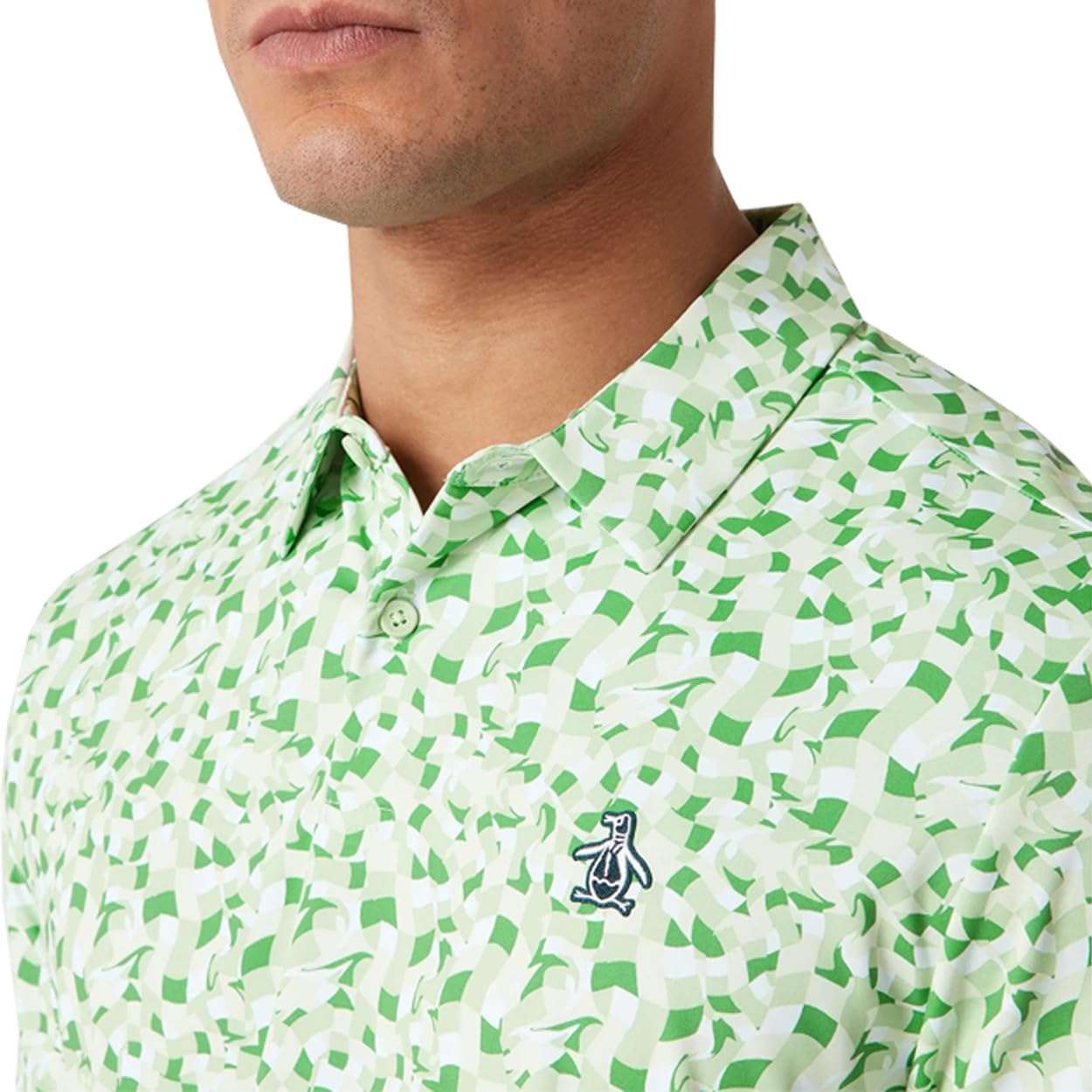 Penguin Original Men's All Over Print Underwater Mosaic Golf Polo Shirt
