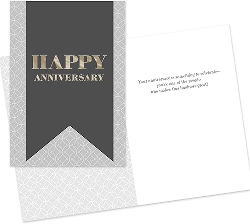 Miniatura 3 de Hallmark Business - Tarjetas de aniversario de trabajo surtidas (25 unidades) para clientes, empleados, clientes, miembros, grupos, asociaciones,