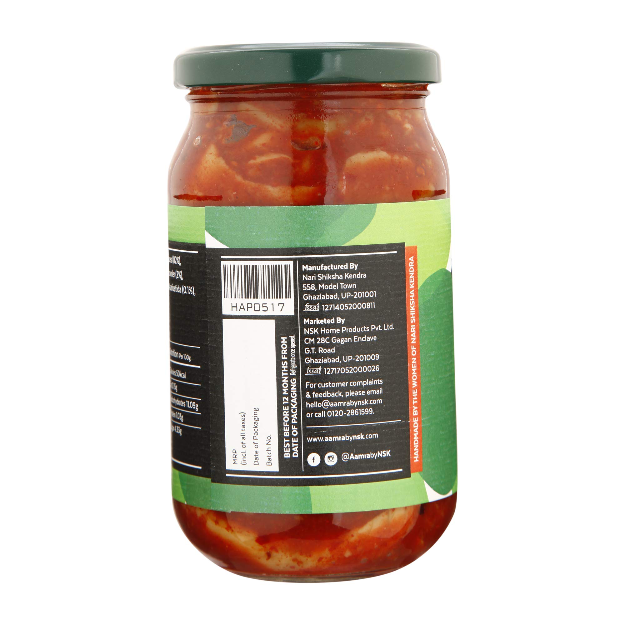 Aamra Homemade Natural Heeng Aam Pickle (Hing Mango Pickle), No Preservatives, Oil-Free- 390gm - Image 6 thumbnail