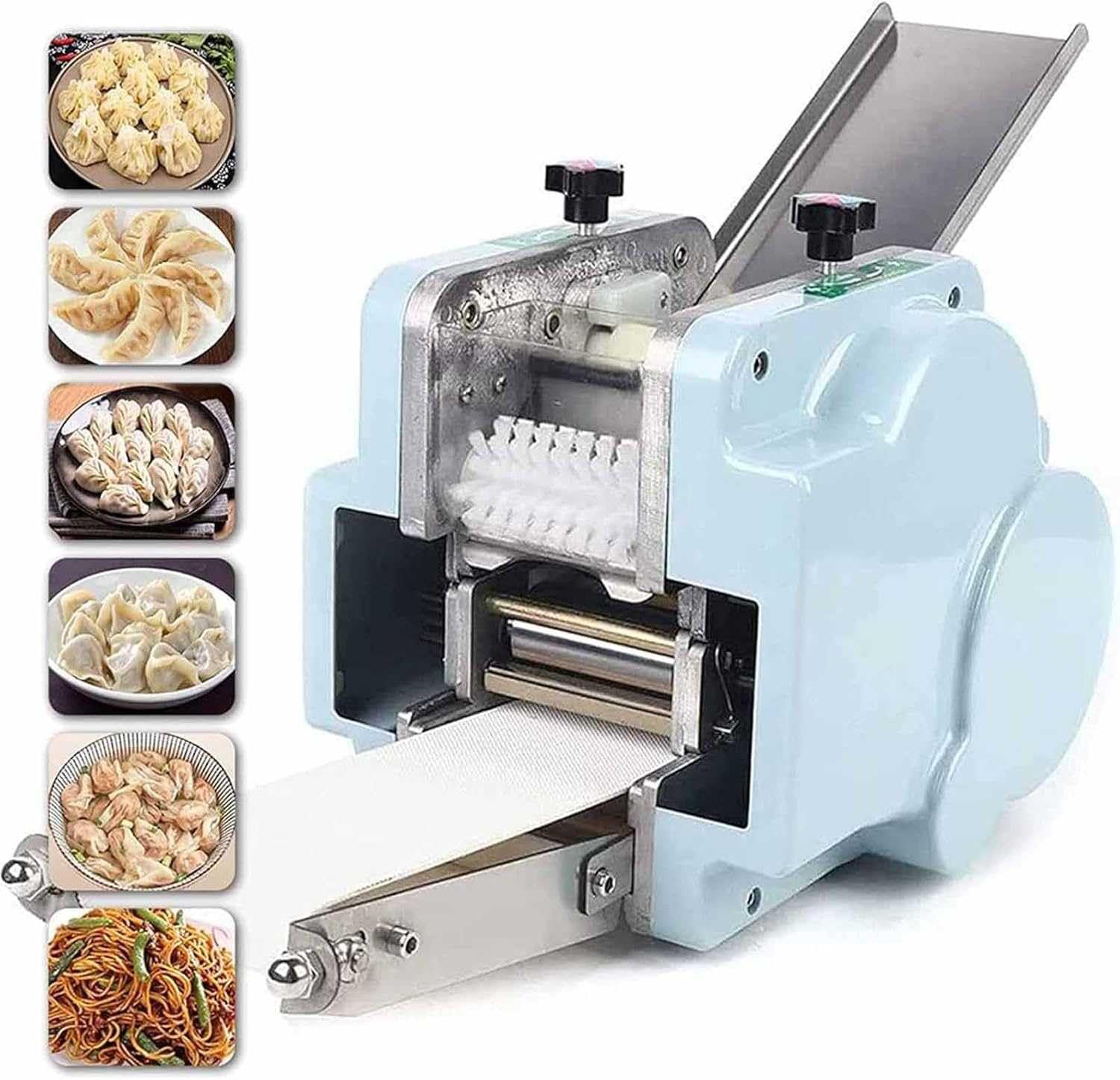HTTGDGDH Electric Dumpling Wrapper Machine Round Molds Dough Processor | Commercial Home Dumpling Making | One-Click Molds Change,Noodlemold