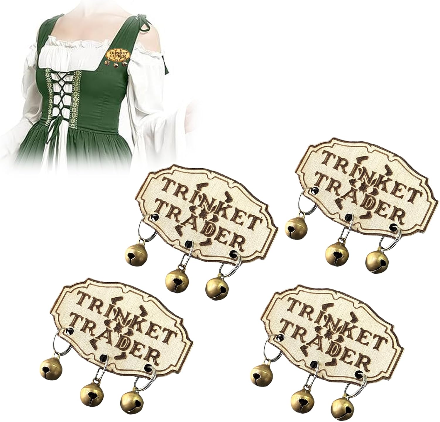 Renaissance Themed Wooden Pins, Funny Trinket Trader Badges, Medieval Renaissance Accessories, Brooch Pins for Medieval Renaissance Festivals and Cosplay Historical Dress