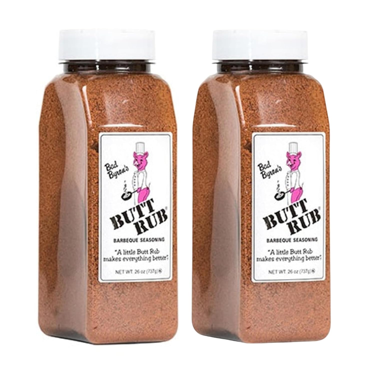 Bad Byron's Butt Rub Seasoning, 26 oz– All-Purpose BBQ Dry Rub for Pork, Chicken, Beef & More – Gluten-Free, No MSG [Pack of 2]
