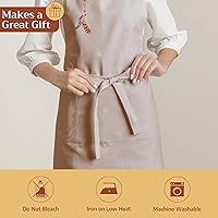 Vista 155 de Maison d' Hermine Delantal 100% de algodón para mujeres con bolsillo de cocina delantal de chef para hombres, decoración de Pascua