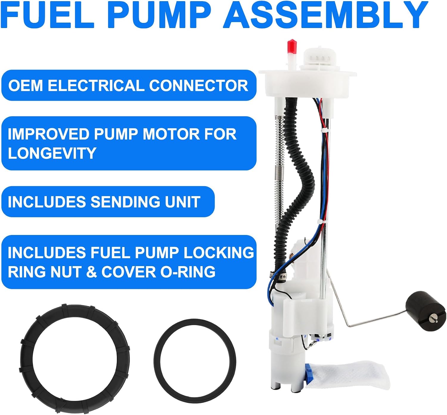 47-1002 2205469 Electric Fuel Pump Assembly Fit For:-Polaris Sportsman 450 550 570 850 1000，Scrambler 850 1000, Hawkeye 325 Replaces 2205374 2521323 2207670 2205525
