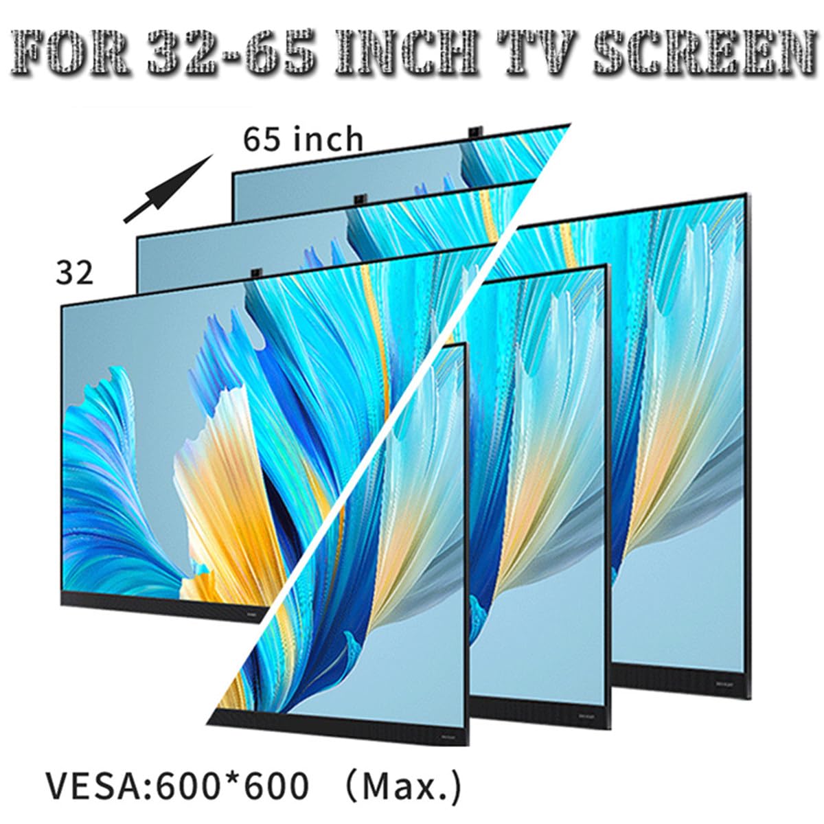 Supporto TV da soffitto motorizzato Regolabile con Angolo di 0-75° per Monitor da 65 Pollici, Staffa inclinabile per impieghi gravosi per soffitti inclinati, Facile da in