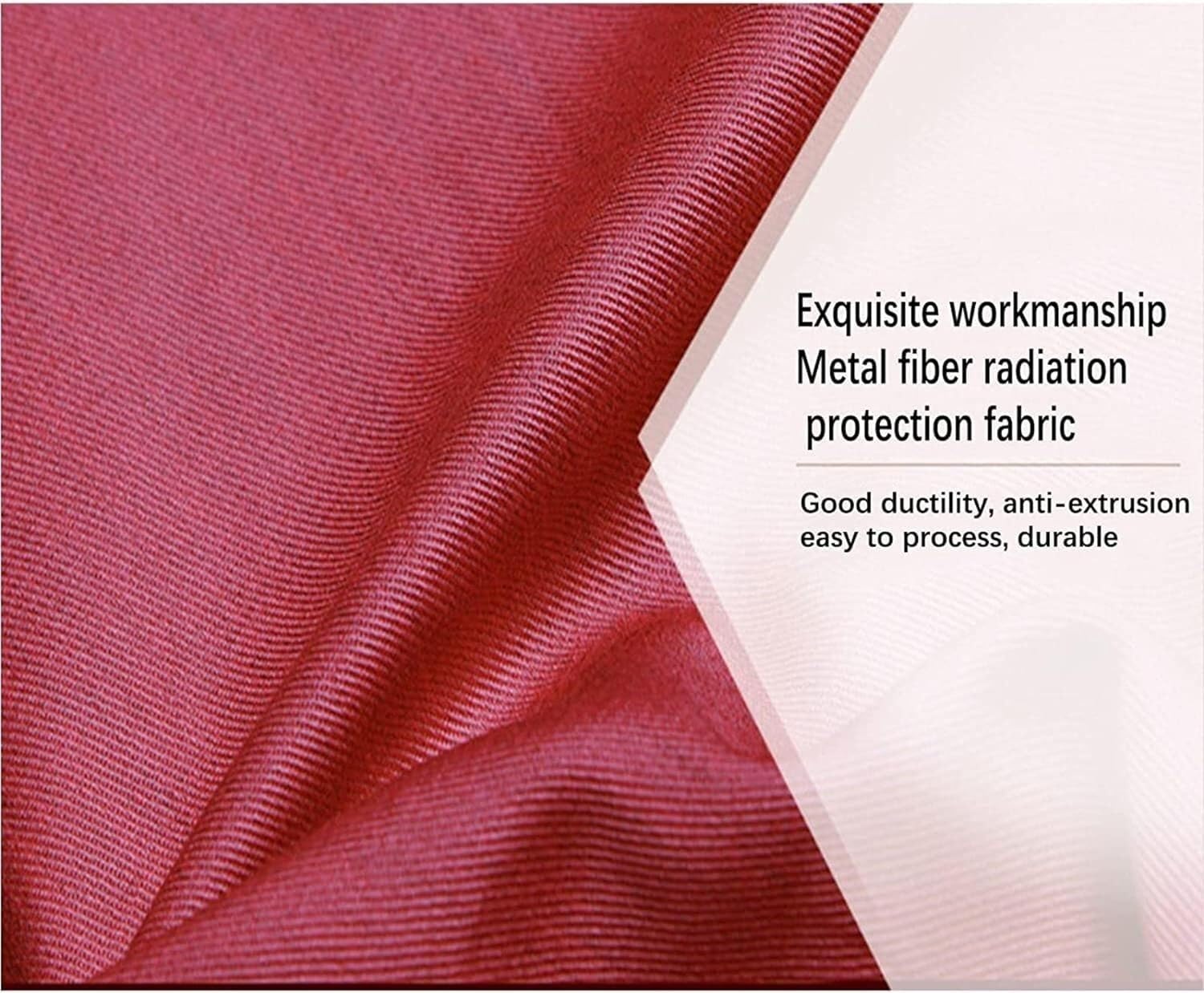 MekUk Faraday Fabric Anti-Radiation Fibre Fabrics, Signal Shielding Anti-Radiation Fabrics, Electromagnetic Shielding Fabrics RFID Blocking Material(Pink,1x1.5m)