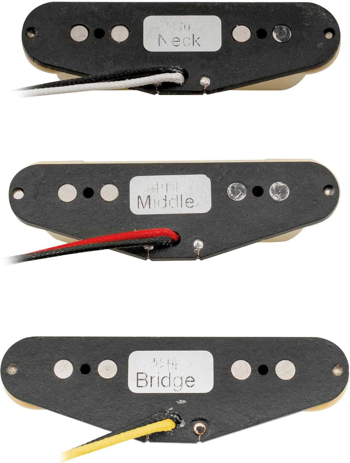 Wilkinson M Series 60's Vintage Tone Alnico 5 Staggered Single Coil Pickups SSS Set for Strat Style Electric Guitar, Cream