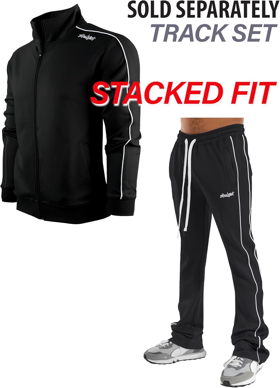 SCREENSHOT Mens Hip Hop Premium Slim Fit Comfort Track Jacket - Athletic Fitness Fashion Urban Lifestyle Streetwear Top - Image 4