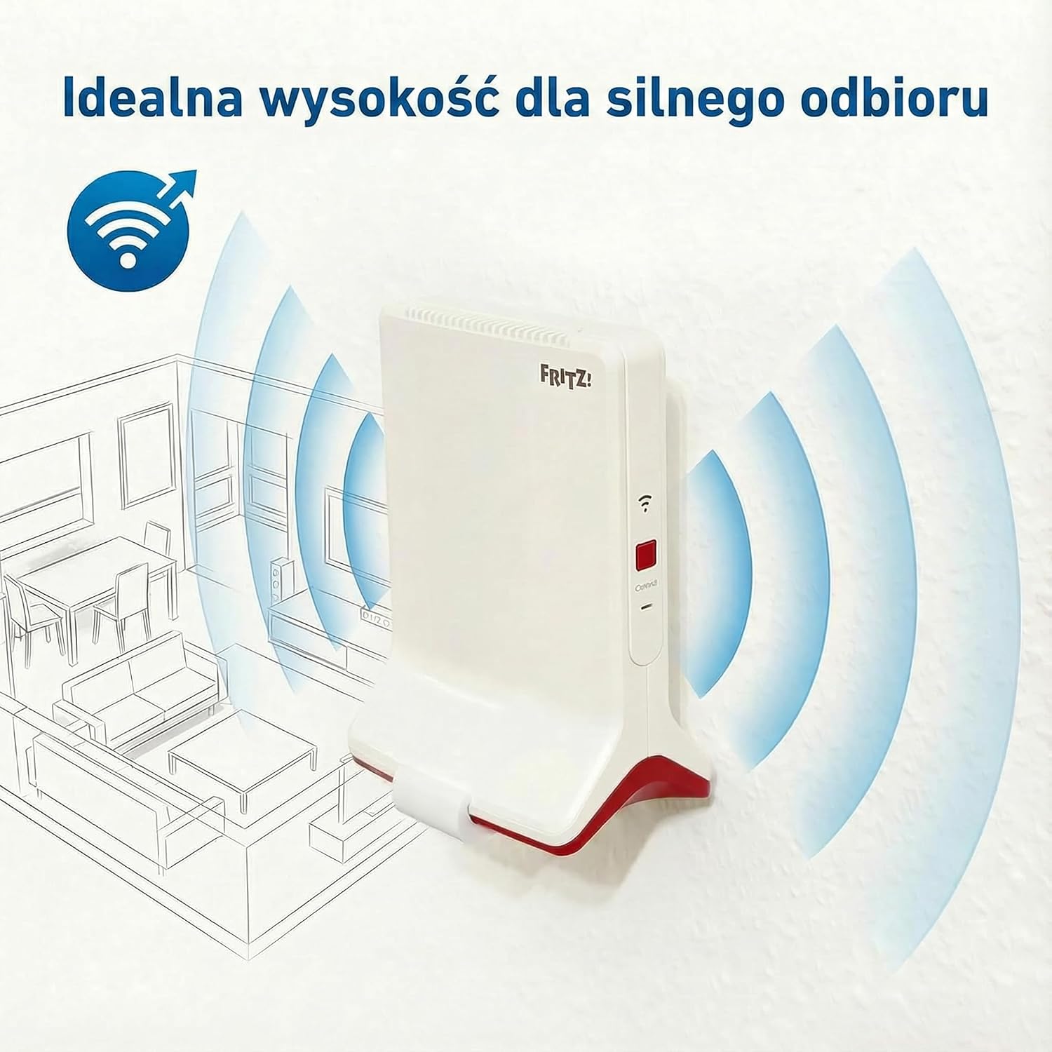 Настенный кронштейн, подходящий для AVM Fritz Repeater 6000 и 3000 AX — настенный кронштейн для крепления на стене — в комплекте монтажные материалы — прочное крепление, произведено в Германии