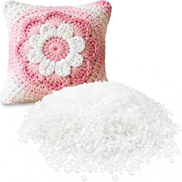 RALAHBEIFM 10 LB Polypropylene Filling Pellets, Safe and Reusable Filling Beads, Suitable for Sandbags, Blankets, Small Crafts- White