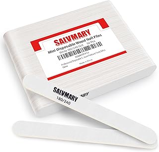 Professional Disposable Small Nail Files 180/240 Grit Double Sided White Emery Boards for Nails Manicure Pedicure Tools 50Pcs