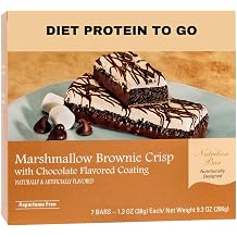 DPTG - Gourmet High Protein Snack Bar, High Protein, Low Calorie, Low Carb, Snack Pack, Aspartame Free, Bariatric Friendly, Ideal Protein Compatible Marshmallow Brownie Crisp