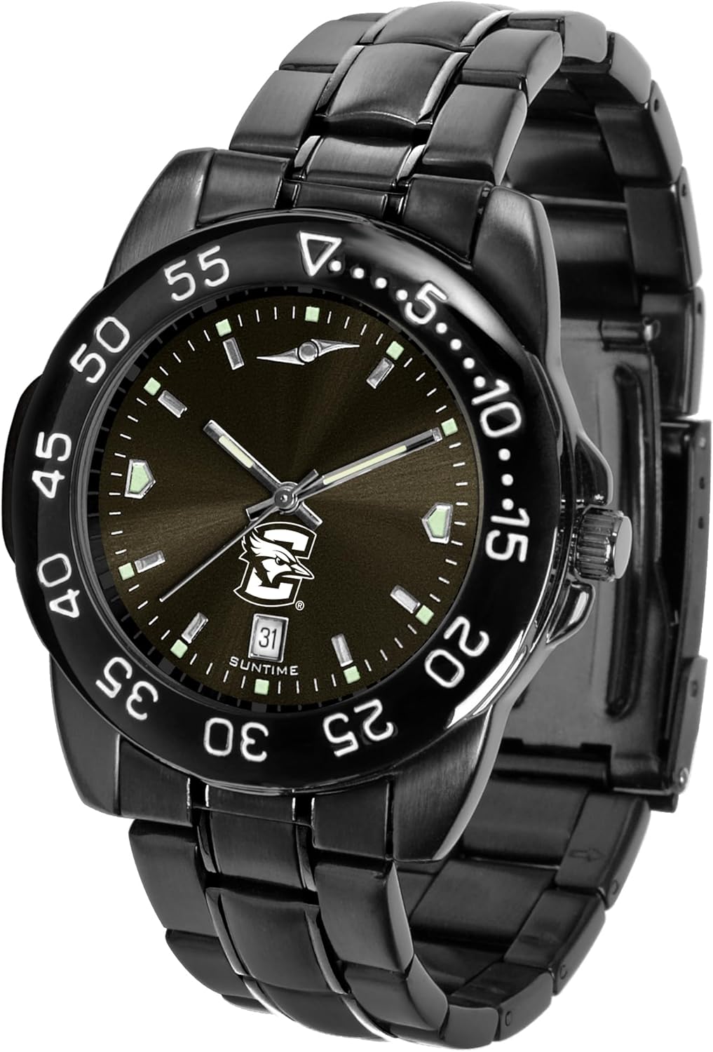 SunTime Men's Fantom Quadrant Collegiate Sport Watch All Black