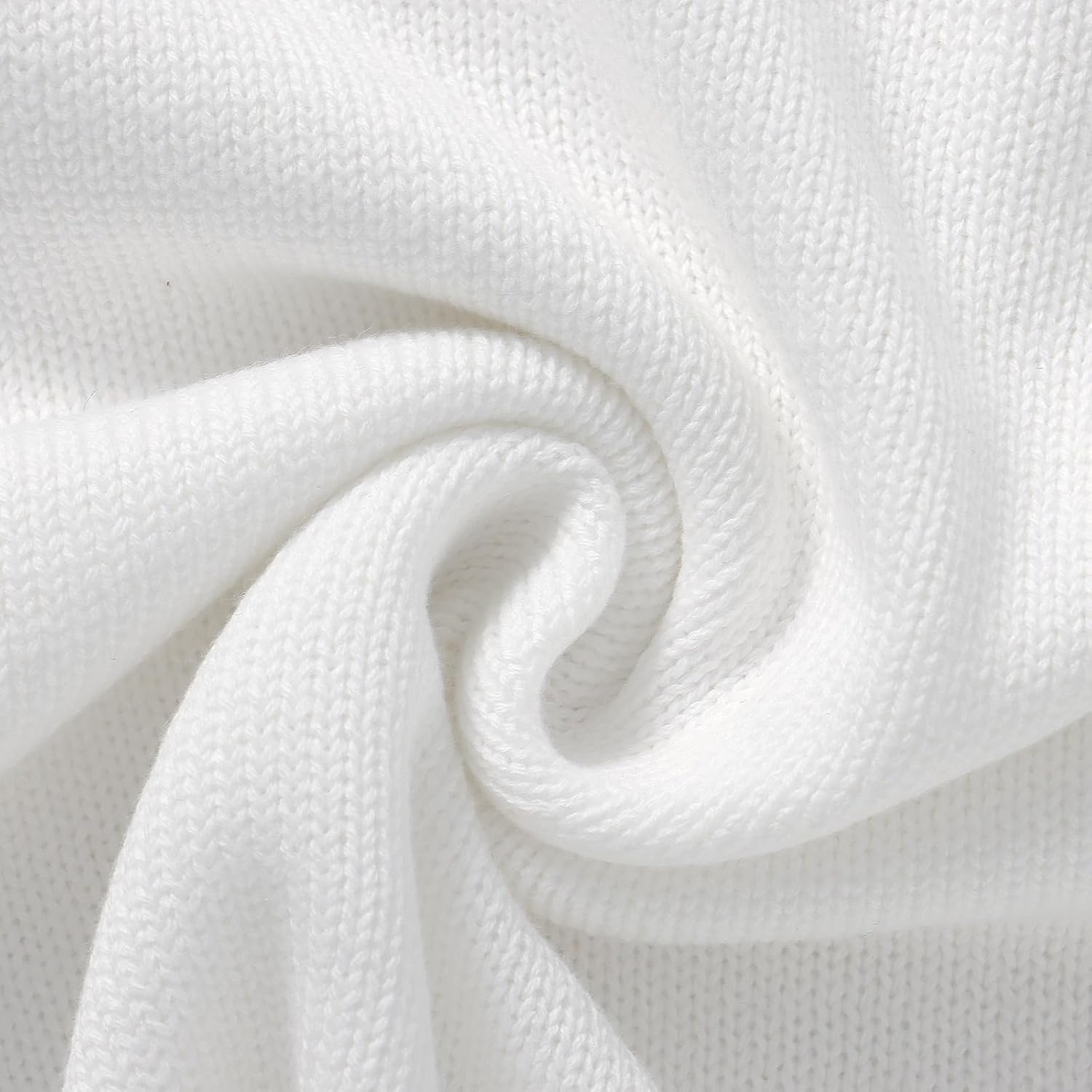 LAWKUL Cotton Baby Blanket for Girls Boys Crochet Knit Neutral Blankets Crib Nursery Receiving Swaddle with Cute Embroidered, 31.5x40 Inch (White)