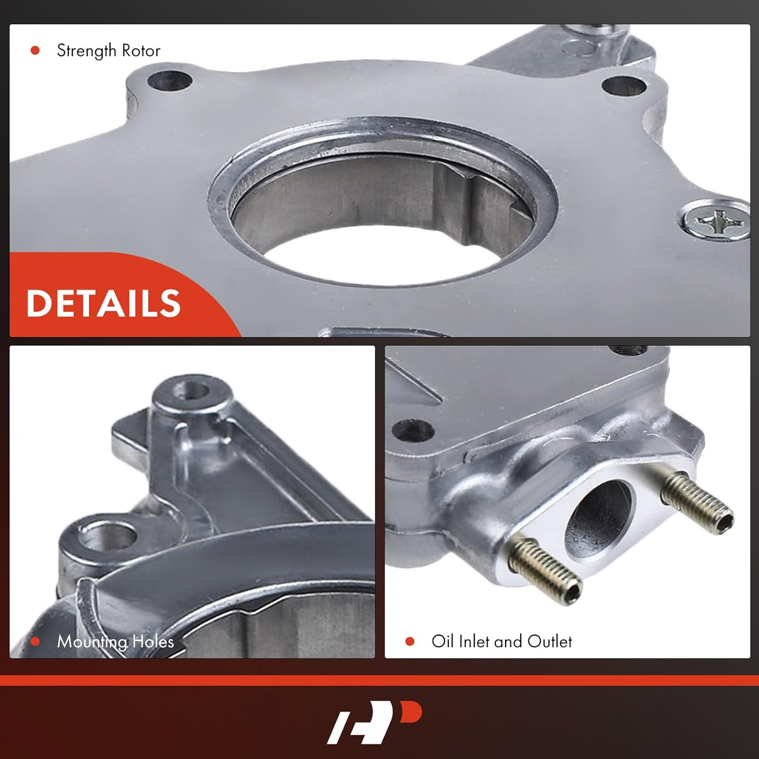 A-Premium Standard Volume Oil Pump with O-Ring Compatible with Honda Civic 2003-2015, Fit 2007-2013, Insight 2010-2014, CR-Z CRZ 2011-2016 & Acura ILX 2013-2014, 1.3L 1.5L
