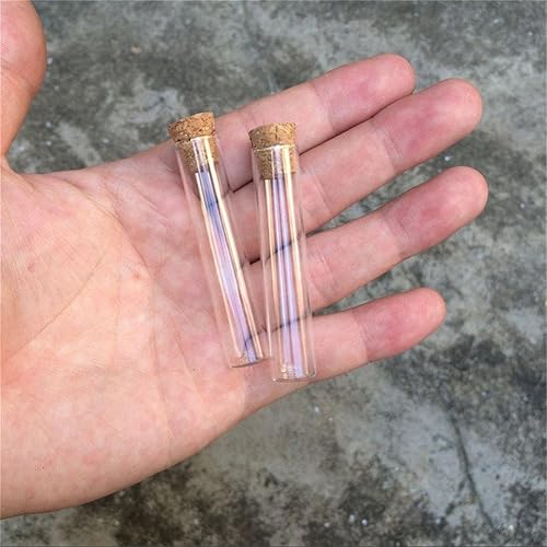 Miniatura 2 de 100 mini botellas de vidrio colgantes de 0.1 fl oz con tapón de corcho, decoración de botellas pequeñas, frascos de manualidades, frascos de regalo,