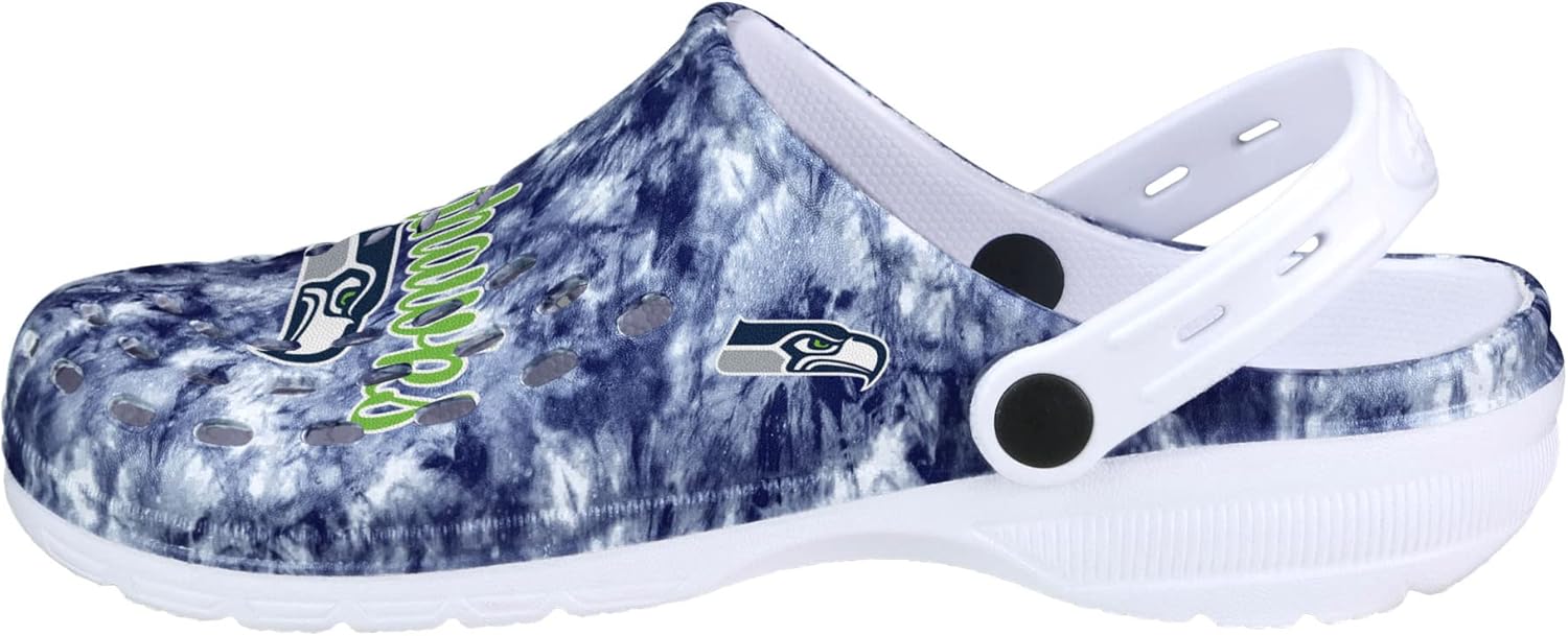 Seattle Seahawks NFL Womens Cloudie Clog with Strap