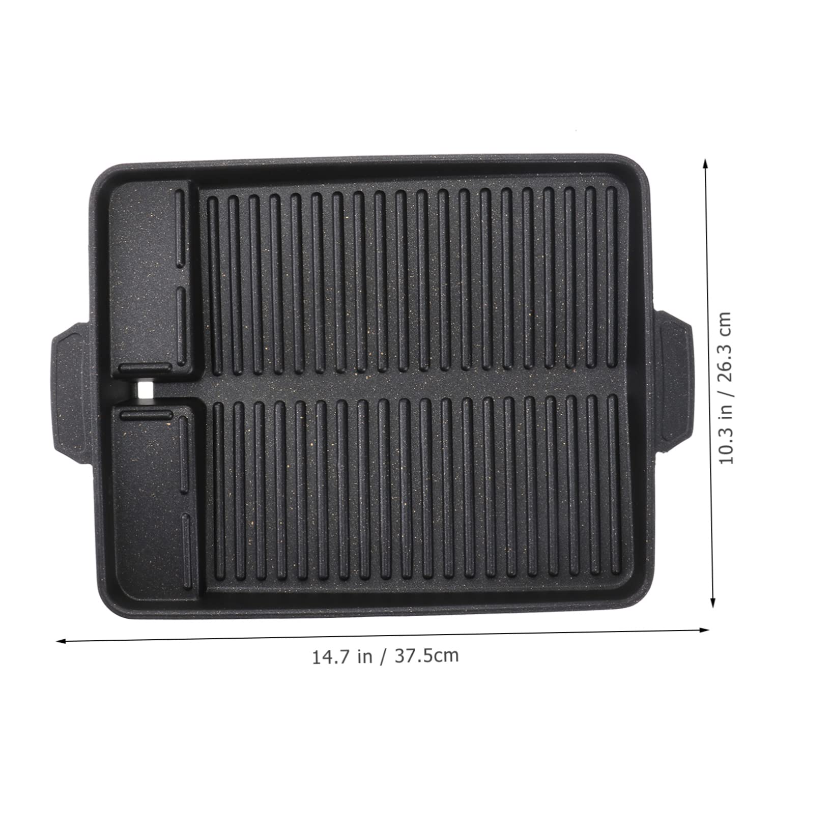 Mikinona Household Outdoor Baking Tray Oil Leak Design Practical Non-sticking Griddle Pan for Pork Beef Chicken