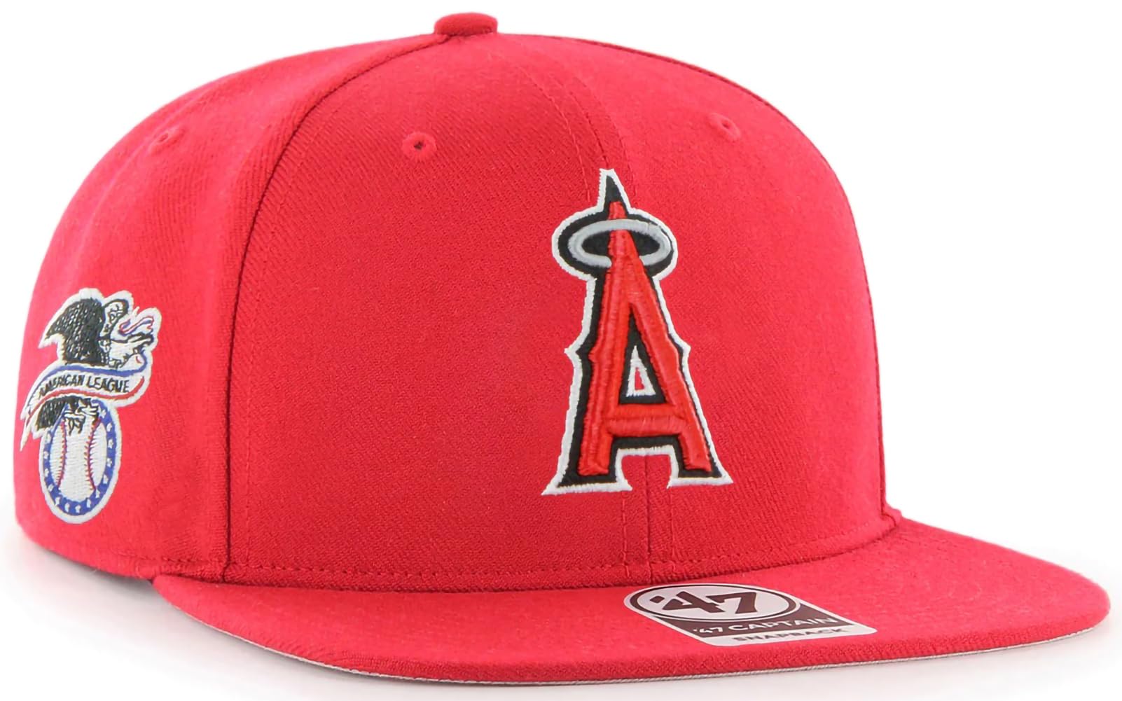 47 MLB Sure Shot Captain Hat Adjustable Structured 6-Panel Snapback Hat Cap, Adult One Size Fits All, Los Angeles Angels, One size โ image 1