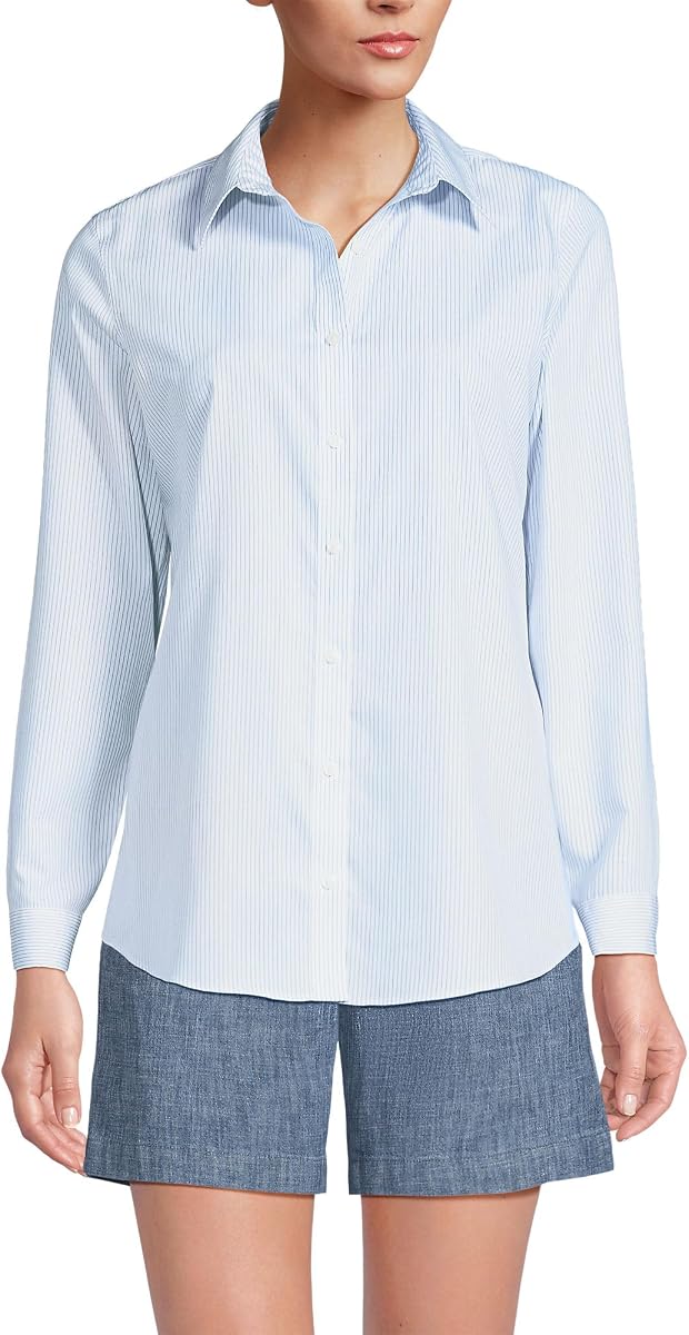Lands' End Women's Pinwale Cord Long Sleeve Shirt
