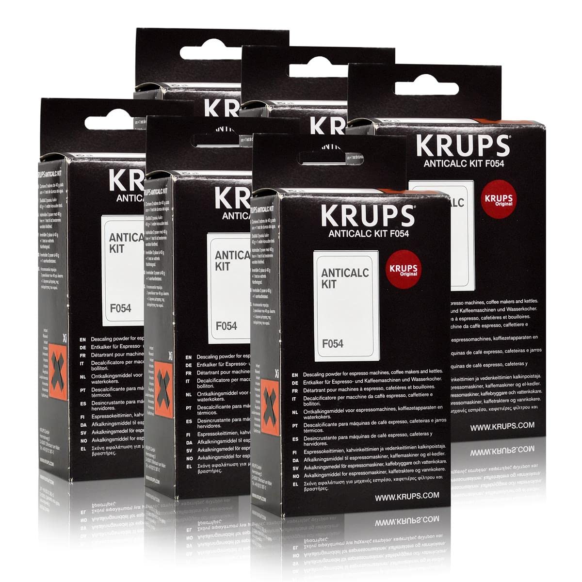 Krups F054 Lot de 6 sachets de poudre détartrante 2 sachets de 40 g