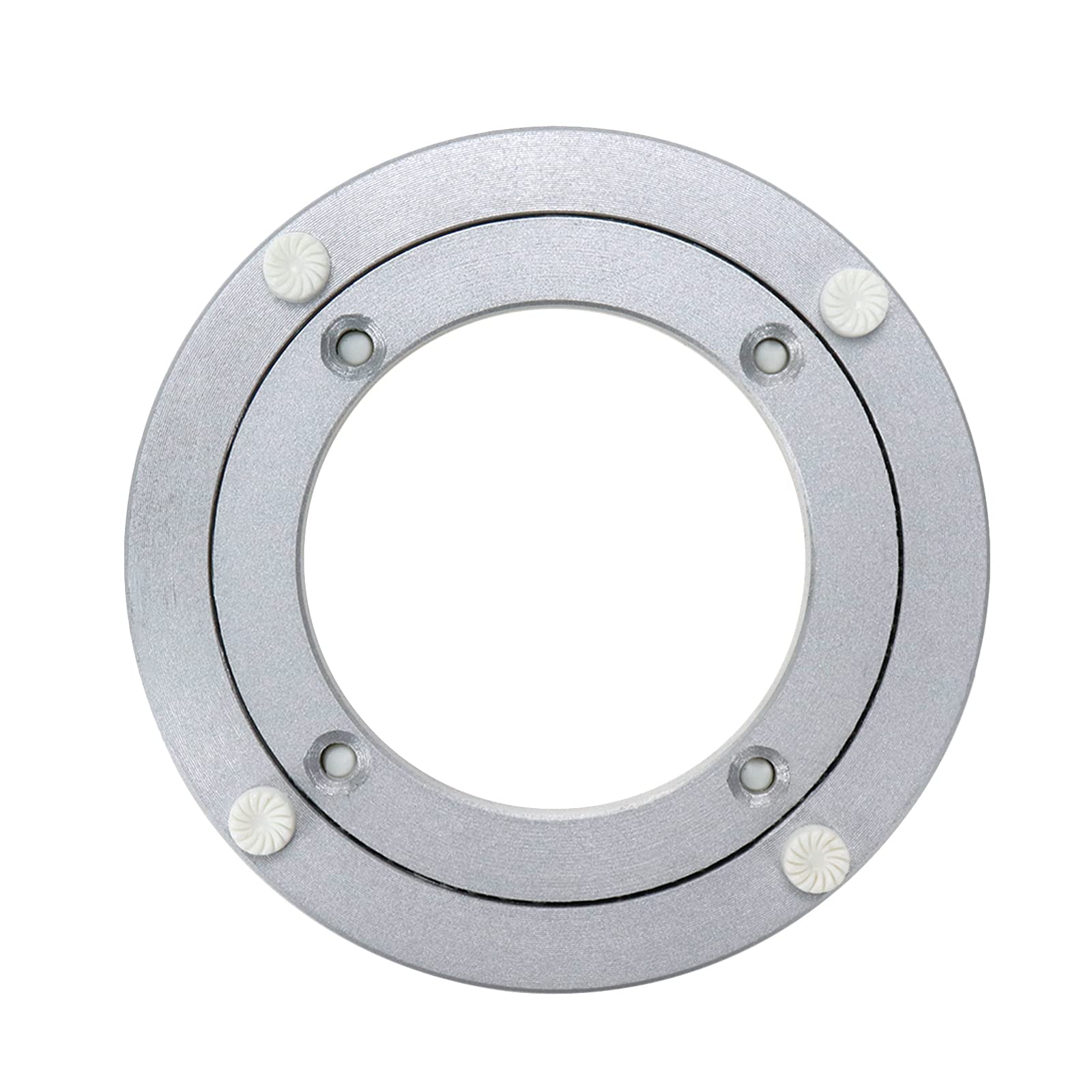 HEVSTIL 5 Inch Aluminum Alloy Turntable,Heavy Duty Spinning Turntable Round Dining Table Smooth Swivel Plate Hardware Lazy Susan Bearings