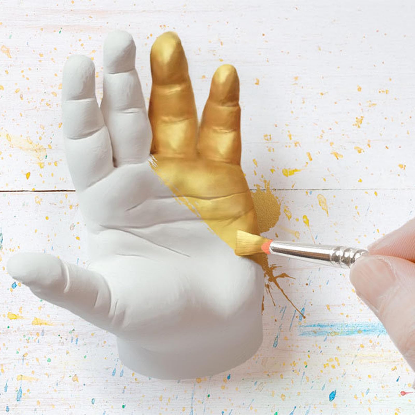 Kit Per Calco 3D Del Bebè Kit Per Impronte Del Piede Del Bambino | Footprint Molding Set for Christmas First Birthday Commemoration