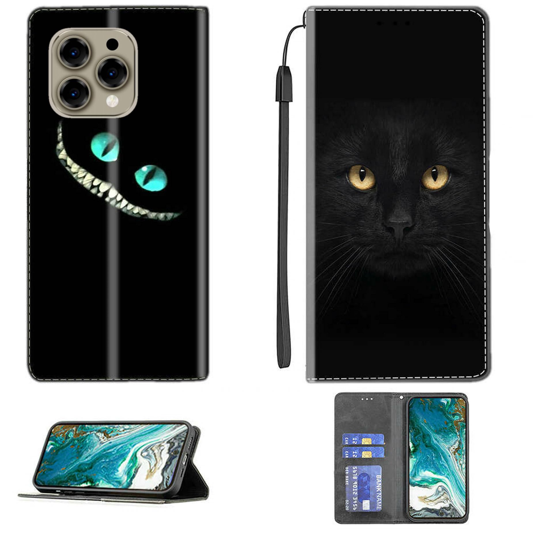 jioeuinly Case Compatible for Doogee N55 Pro Phone Case Cover PU Leather Kickstand Magnetic Wallet Case CPT47