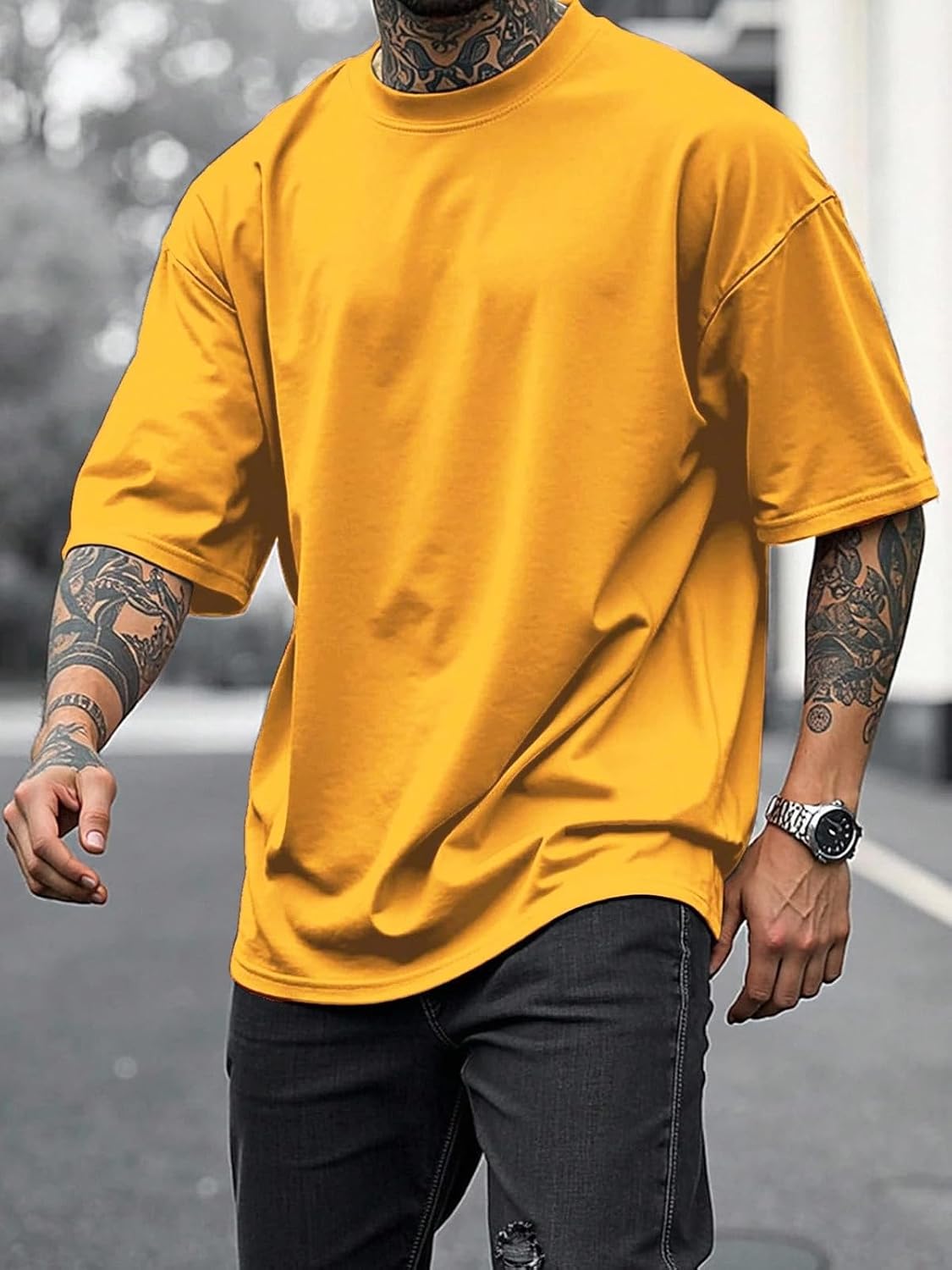 Men's Polo Shirts Short Sleeve Color Block Golf Shirts Casual Lightweight Knit Stretchy Tops