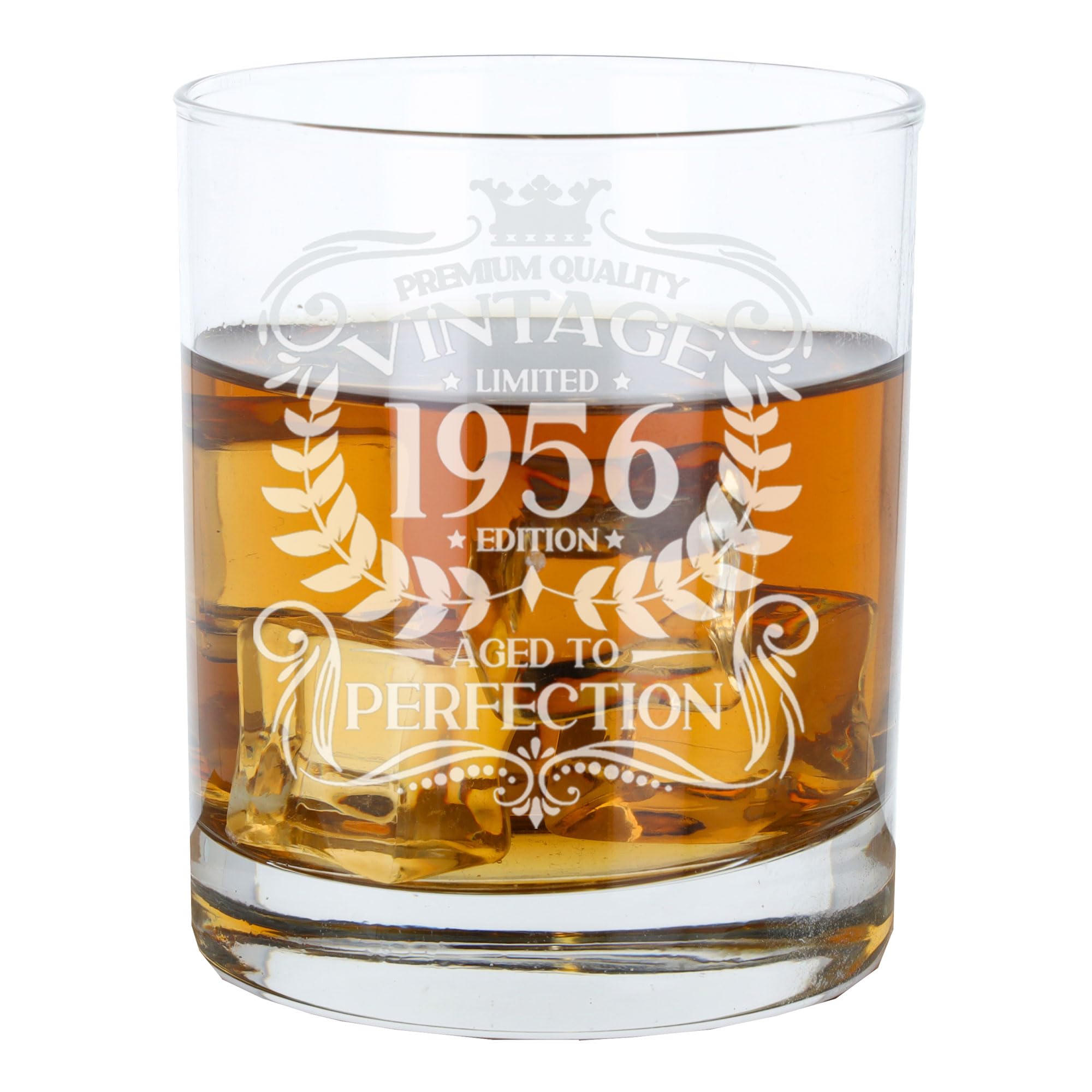 Always Looking Good 70th Birthday Gift for Men Vintage 1956 Aged to Perfection Engraved Whiskey Glass Present for 70 Year Old Etched Whisky Bourbon Scotch Lowball Tumbler Glasses