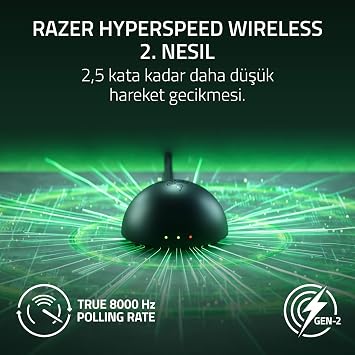 Razer Viper V4 Pro - Kablosuz simetrik e-spor oyun faresi - Ultra hafif 49 g - HyperSpeed Gen-2, 8 KHz'e kadar yoklama hızı - Focus Pro 50K sensör - Optik kaydırma tekerleği - PC/Mac | Siyah